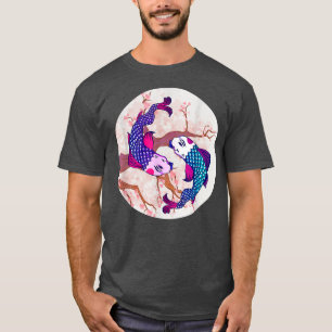Koi Japansk Fish Cherry Blommar Yin Yang Sakura T Shirt