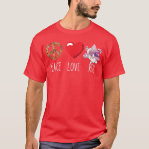 Koi Japansk Fish Heart Japansk Koi Carp Kärlek Pea T Shirt