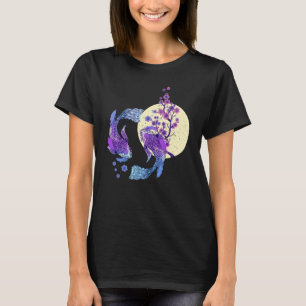 Koi Japansk Koi Carp Full Moon Yin Yang Cherry Bl T Shirt
