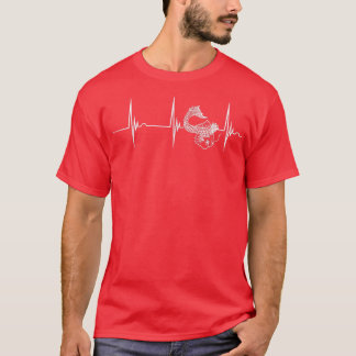 Koi Japansk Koi Carp Heartslag EKG Pulse Nishikig T Shirt