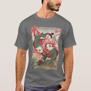 Koi Japansk Koi Carp Sakura Träd Fuji Mountain Re T Shirt