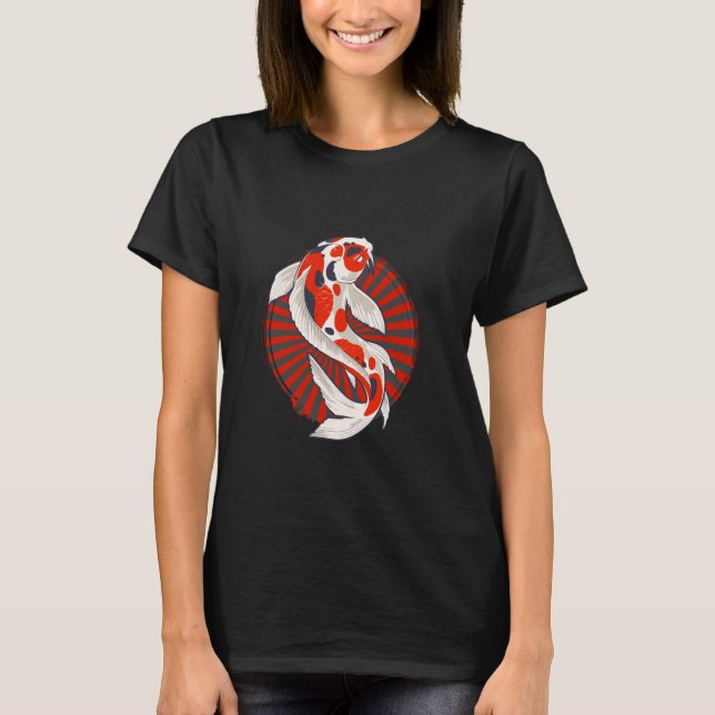 Koi Karp Ägare Japansk Fisk T Shirt (Framsida)