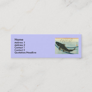 Koi (karp) - Hiroshiges japanska fiskutskrift Mini Visitkort