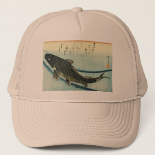 Koi (karp) - Hiroshiges japanska fiskutskrift Truckerkeps