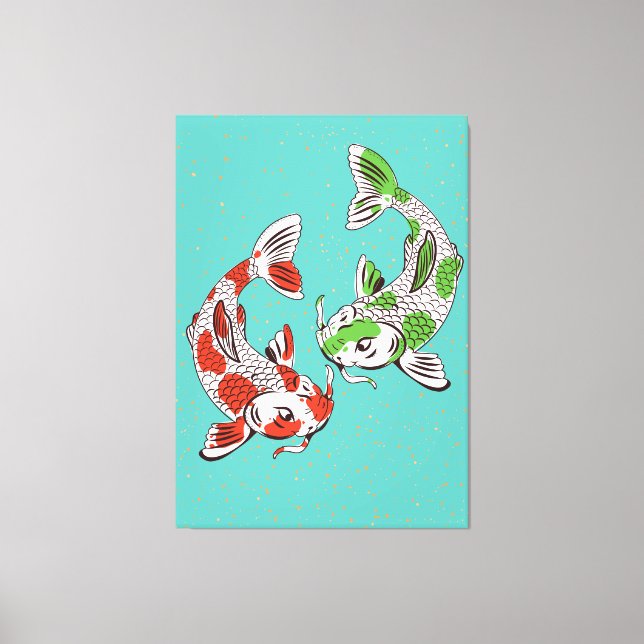 Koi Karpar Canvastryck (Framsida)