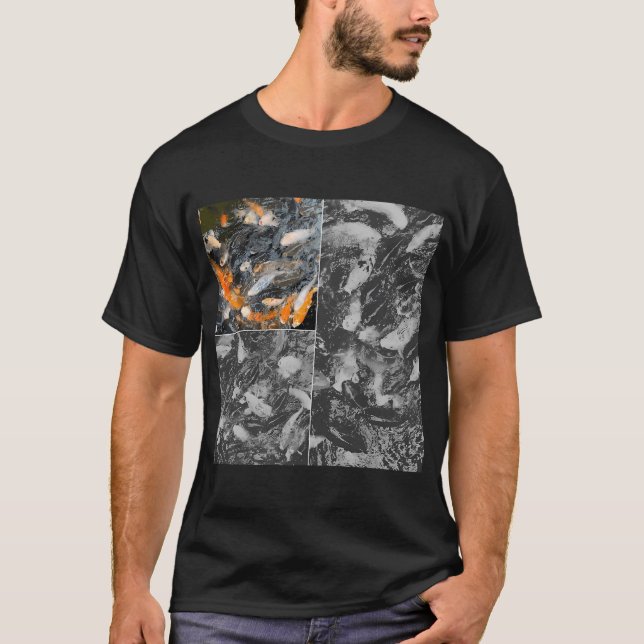 Koi-karpar i en damm t shirt (Framsida)