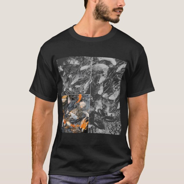 Koi-karpar i en damm t shirt (Framsida)