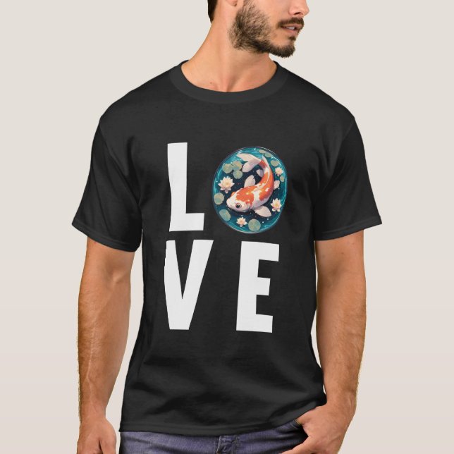 Koi Karpar Koi Karp T Shirt (Framsida)