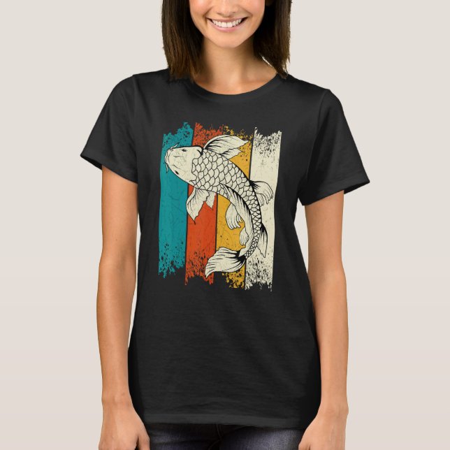 Koi Karpar Vintage Koi Fisk T Shirt (Framsida)