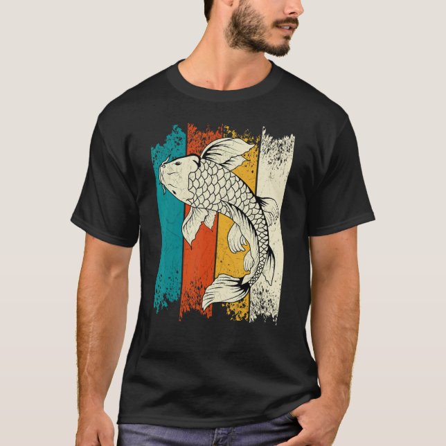 Koi Karpar Vintage Koi Fisk T Shirt (Framsida)