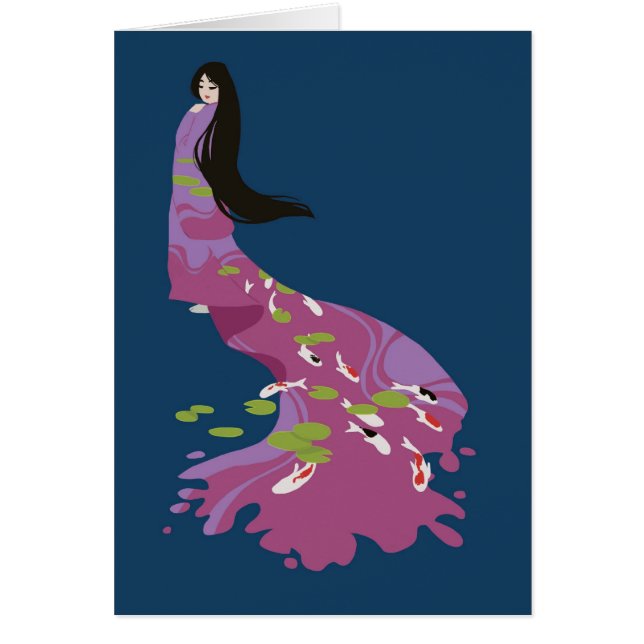 Koi Kimono Hälsningskort (Framsidan)