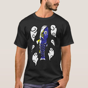 Koi Kite Japansk Blue T Shirt