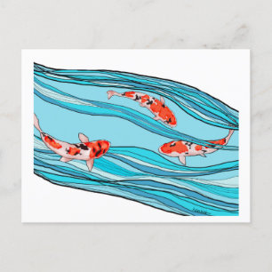 KOI KOI KOI POSTCARD VYKORT