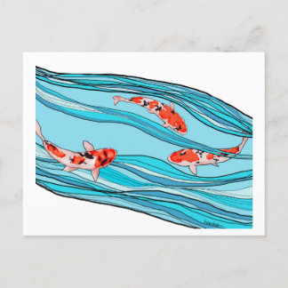 KOI KOI KOI POSTCARD VYKORT