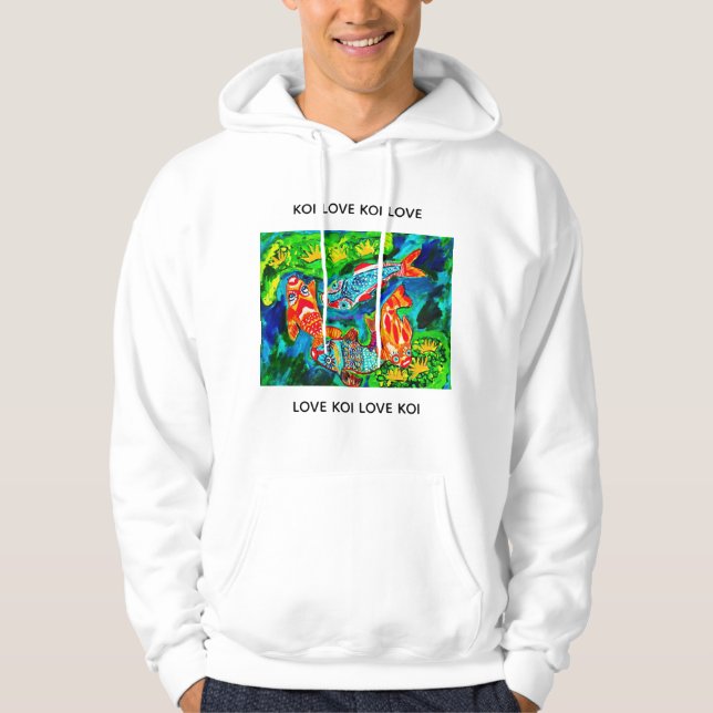 Koi Love Sweatshirt Hoodie (Framsida)