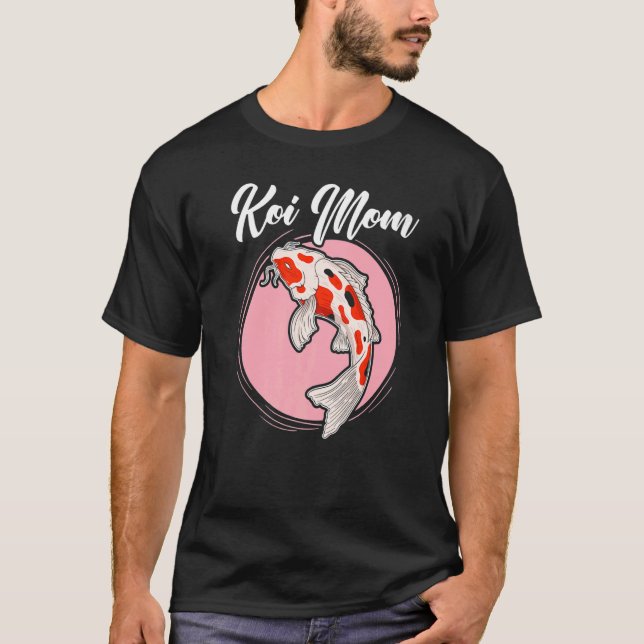 Koi Mamma Japansk koi Carp Nishikigoi Fish Mammor T Shirt (Framsida)