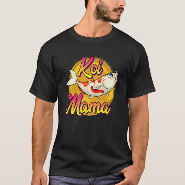 Koi Mamma Koi Pond Owner Koi Carp T Shirt (Framsida)