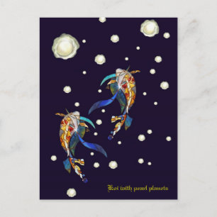 Koi med Pearl Planets Fantasy Bröllop vykort