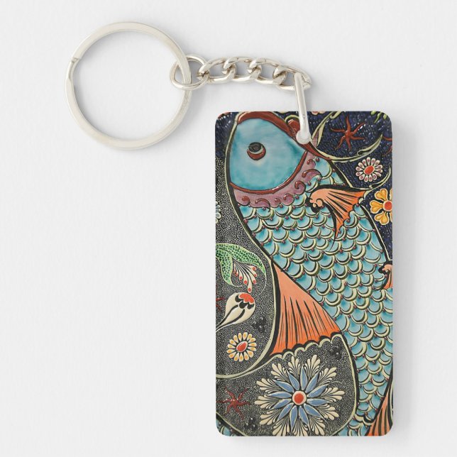 Koi Mosaic Acrylic Keychain (Framsidan)