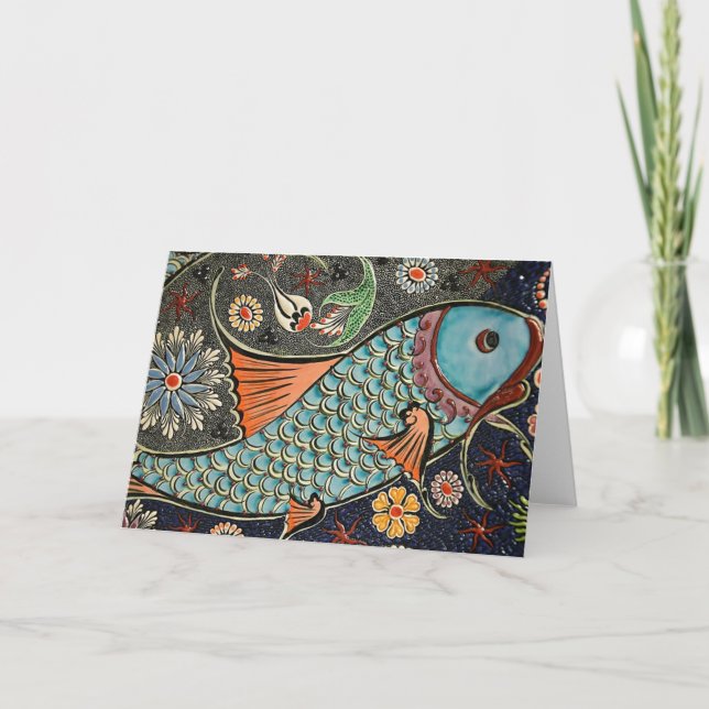 Koi Mosaic-gratulationskort Kort (Framsida)