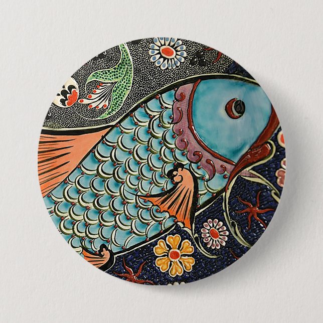 Koi Mosaic Knapp (Framsida)