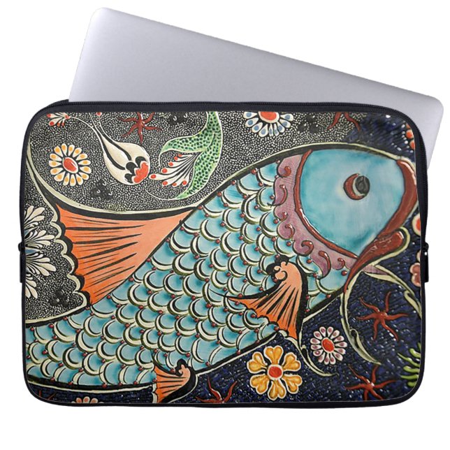 Koi Mosaic Laptop Sleeve (Framsidan)