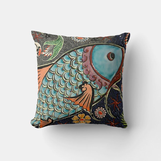 Koi Mosaic Pillow Kudde (Framsida)