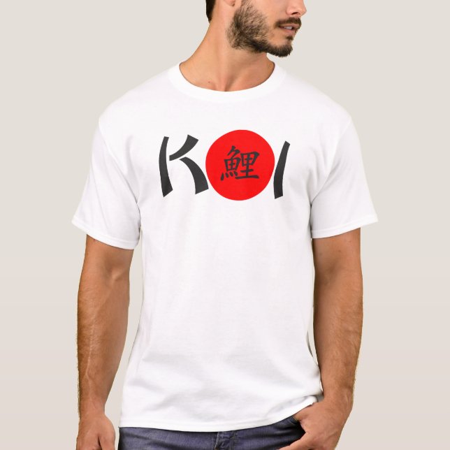 KOI - Nishikigoi Japansk Calligraphy 1 T-Shirt (Framsida)