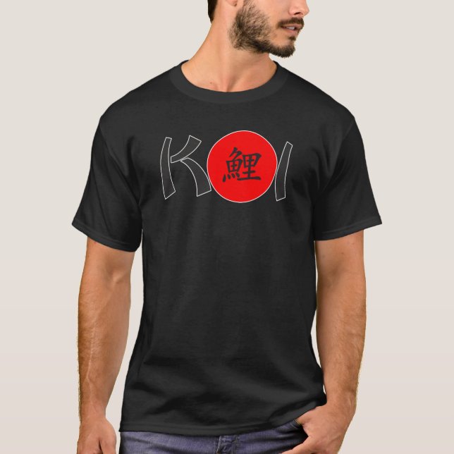 KOI - Nishikigoi Japansk Calligraphy 2 T-Shirt (Framsida)