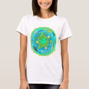 Koi och Goldfish Circular Pond T Shirt