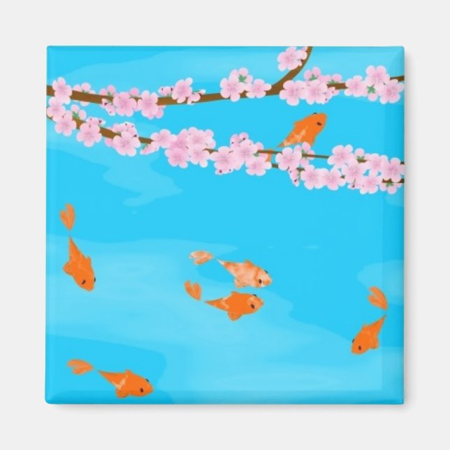 Koi och Sakura Magnet (Framsidan)