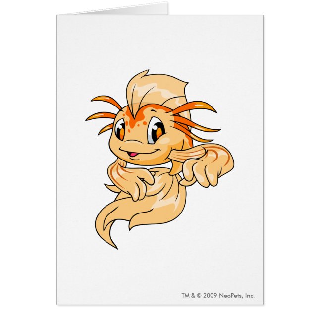 Koi orange hälsningskort (Framsidan)