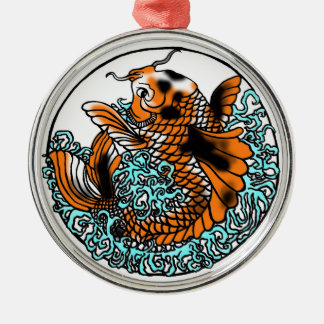 Koi Ornament Hand Ritad digitalt färgad