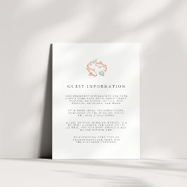 Koi Pond Bröllop Guest Information Tilläggskort