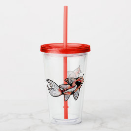 Koi Pond Fish Artwork Take Away Mugg