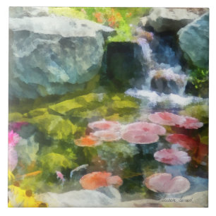 Koi Pond Kakelplatta