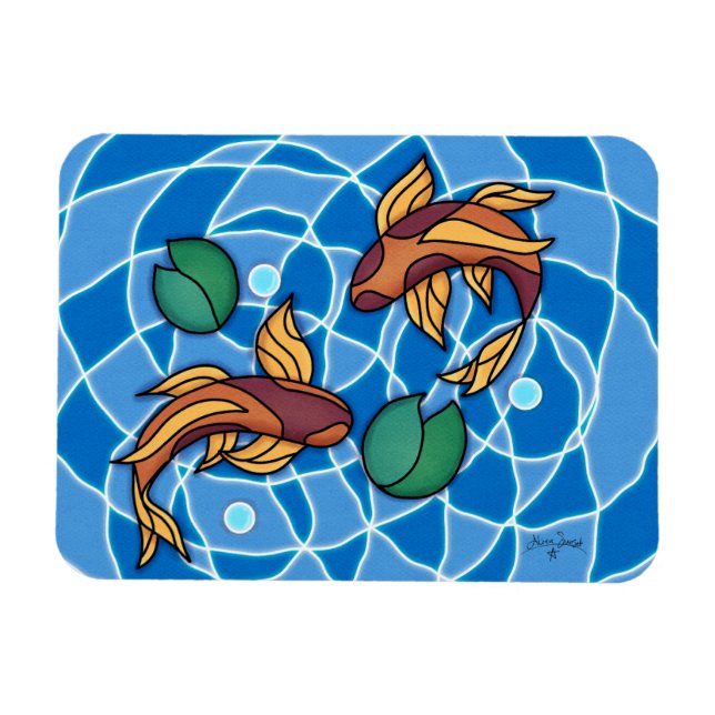 Koi Pond Magnet (Horisontell)