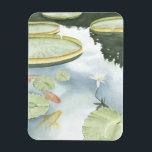 Koi Pond Reflection with Fish and Lilies Magnet<br><div class="desc">Fånga din reflektion i den här attraktiva koidammen. Se hur fisken verkar vara simma,  och liljorna flyter förbi dig tack vare Chariklia Zarris livliga rendering. Det skulle ge en fantastisk till en familjemedlem eller en betydelsefull annan.</div>