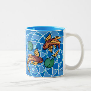 Koi Pond Två-Tonad Mugg