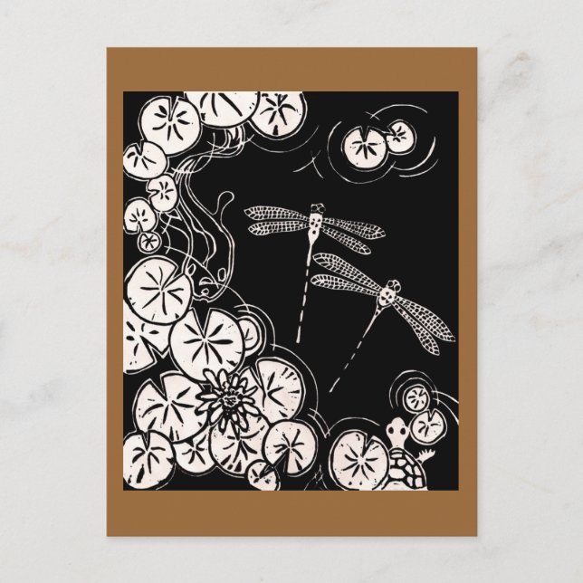 koi pond vykort (Framsida)