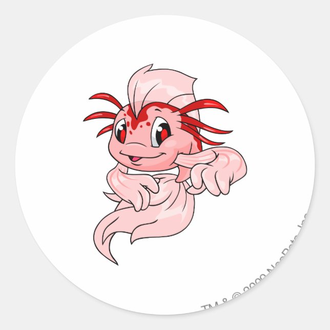 Koi Red Runt Klistermärke (Framsida)
