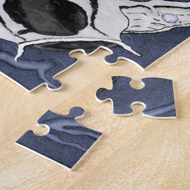 Koi (Röd och svart) Pussel (Sidan)