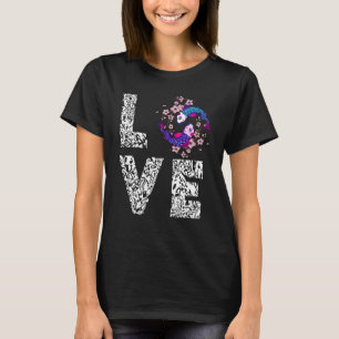 Koi Sakura Träd Kärlek Yin Yang Leopard Nishikigoi T Shirt