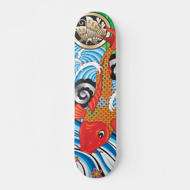 Koi skridskostänk old school skateboard bräda 21,6 cm (Framsida)