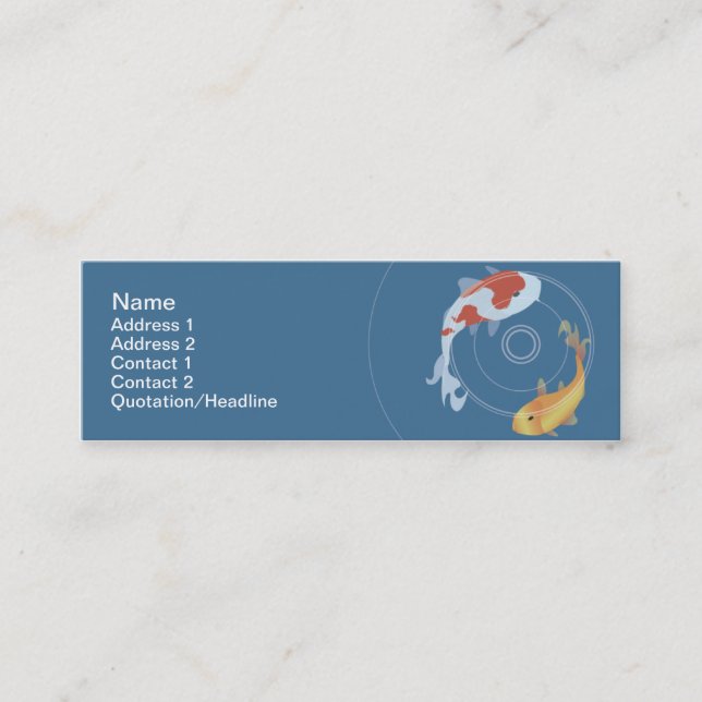 Koi - Smala Mini Visitkort (Framsida)