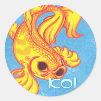 Koi Stickers Runt Klistermärke