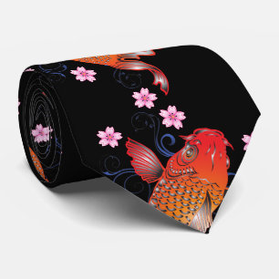 KOI svart orange, orientaliskt Slips