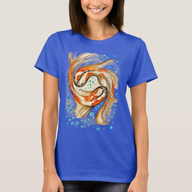 Koi Swimming T Shirt (Framsida)