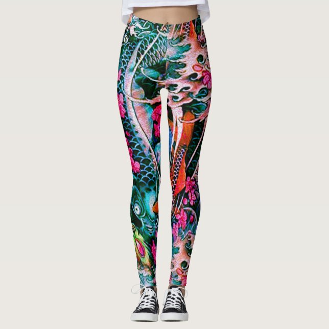 Koi vattenfall leggings (Framsida)