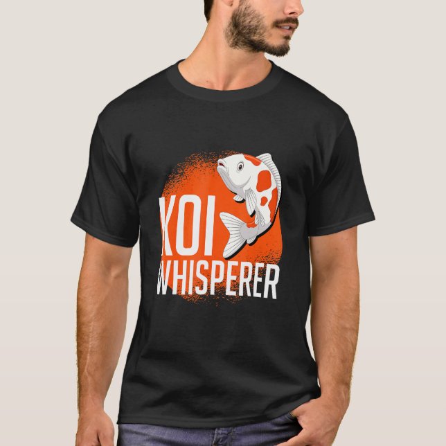 Koi-viskarens fiskdamm t shirt (Framsida)